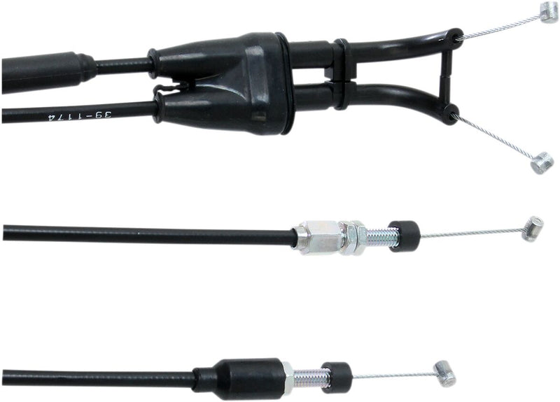 Moose Offroad Hard-parts Black Vinyl Throttle Cable - Black, Flat - 45-1180