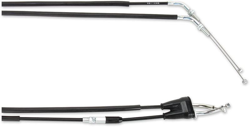 Moose Offroad Hard-parts Black Vinyl Throttle Cable - Black, Flat - 45-1185