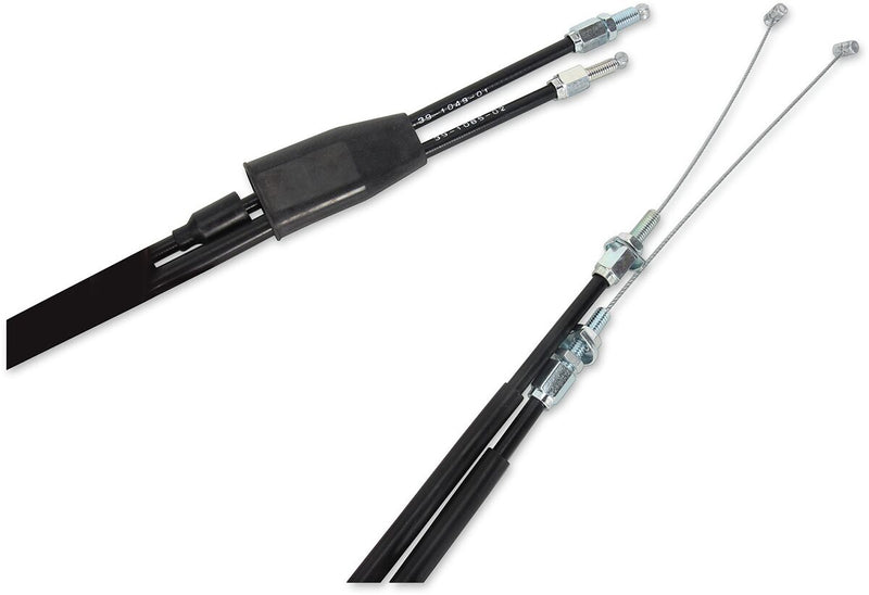 Moose Offroad Hard-parts Black Vinyl Throttle Cable - Black, Flat - 45-1208