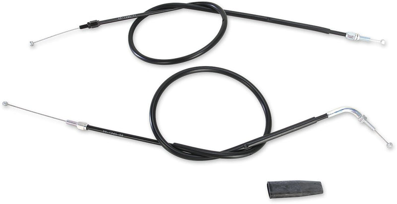 Moose Offroad Hard-parts Black Vinyl Throttle Cable - Black, Flat - 45-1222