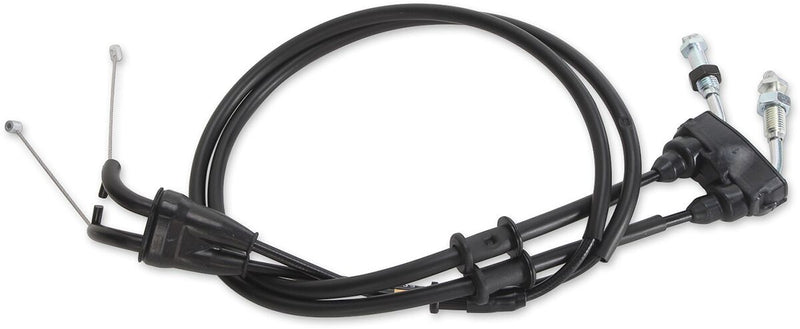 Moose Offroad Hard-parts Black Vinyl Throttle Cable - Black, Flat - 45-1251