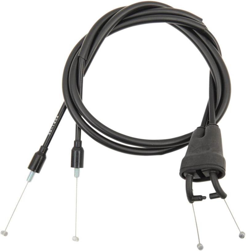 Moose Offroad Hard-parts Black Vinyl Throttle Cable - Black, Flat - 45-1260