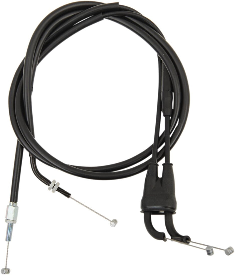 Moose Offroad Hard-parts Black Vinyl Throttle Cable - Black, Flat - 45-1263