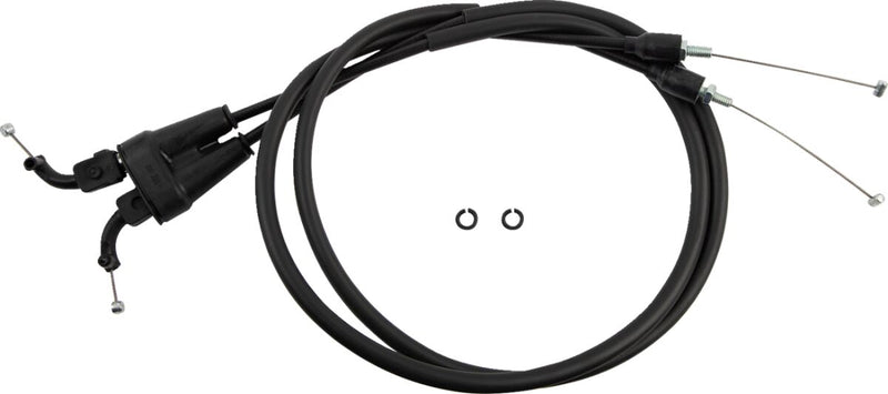 Moose Offroad Hard-parts Black Vinyl Throttle Cable - Black, Flat - 45-1270
