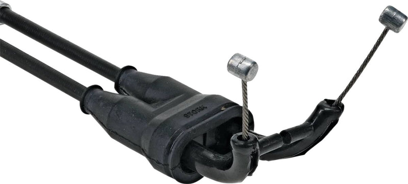 Moose Offroad Hard-parts Black Vinyl Throttle Cable - Black, Flat - 45-1273