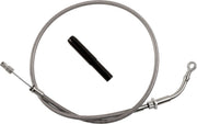FAT Baggers INC. EZ Install Upper Clutch Cable - Standard - Polished, Silver - 118000