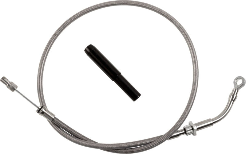 FAT Baggers INC. EZ Install Upper Clutch Cable - Standard - Polished, Silver - 118000