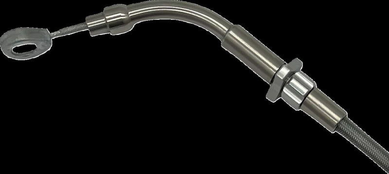 FAT Baggers INC. EZ Install Upper Clutch Cable - Standard - Polished, Silver - 118000