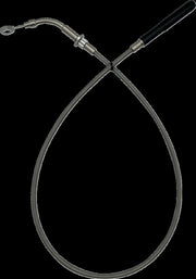 FAT Baggers INC. EZ Install Upper Clutch Cable - +51 mm (2") - Polished, Silver - 118002