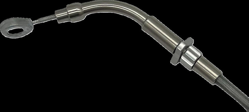 FAT Baggers INC. EZ Install Upper Clutch Cable - +10 cm (4") - Polished, Silver - 118004