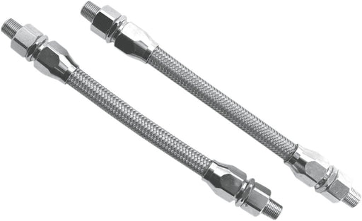 Baron Replacement Oil Line for Oil Filter Relocation Kit - Chrome, Top and Bottom