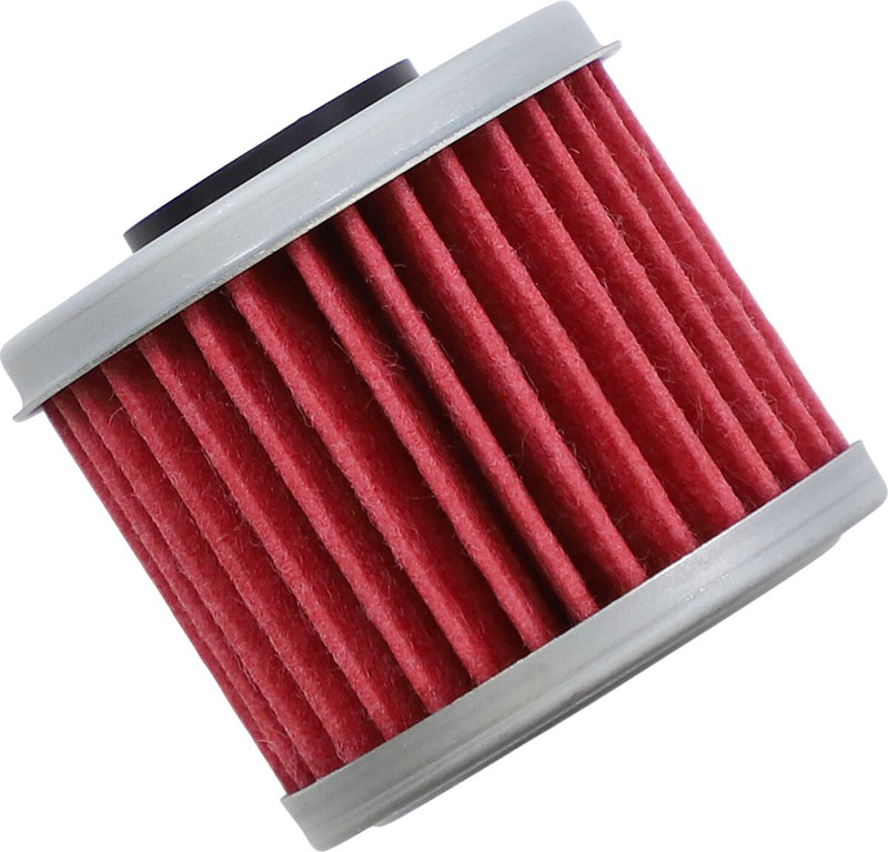 Hiflofiltro Oil Filter - Red, Silver, Cartridge - HF116