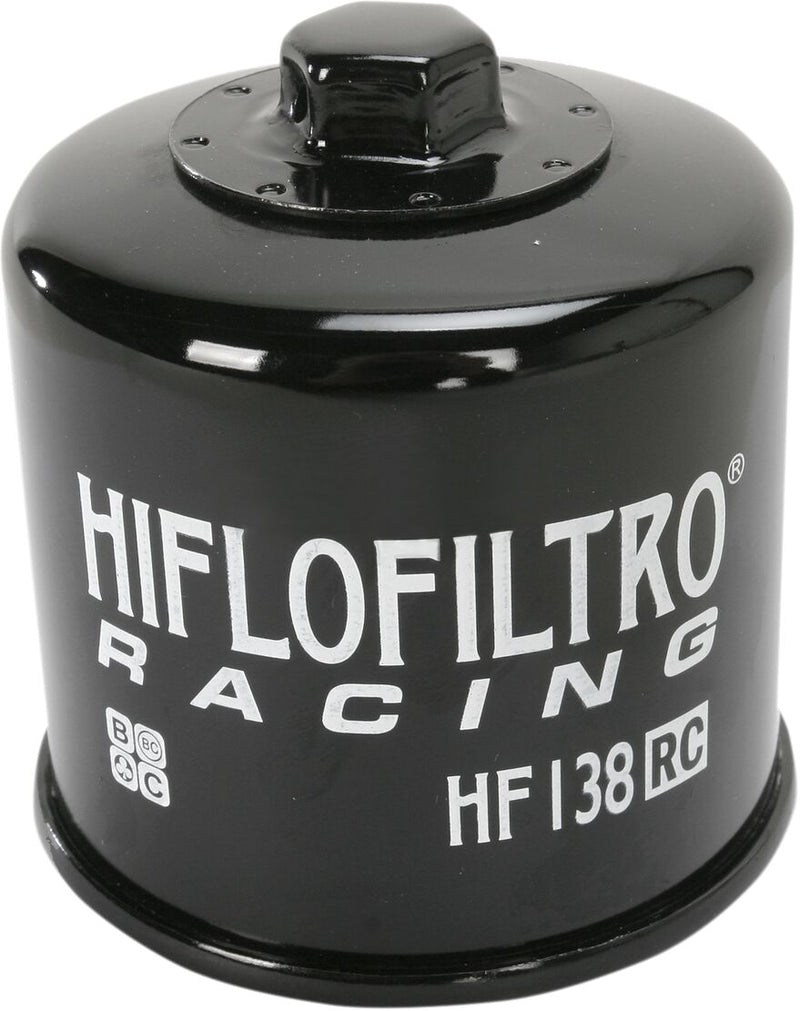 Hiflofiltro Racing Oil Filter - Black, Spin-On - HF138RC
