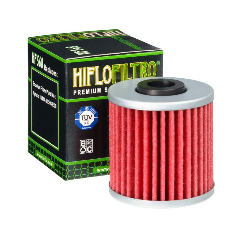 Hiflofiltro Oil Filter - Red, Drop-In - HF568