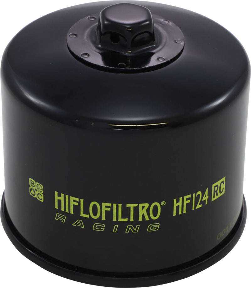 Hiflofiltro Racing Oil Filter - Black, Spin-On - HF124RC