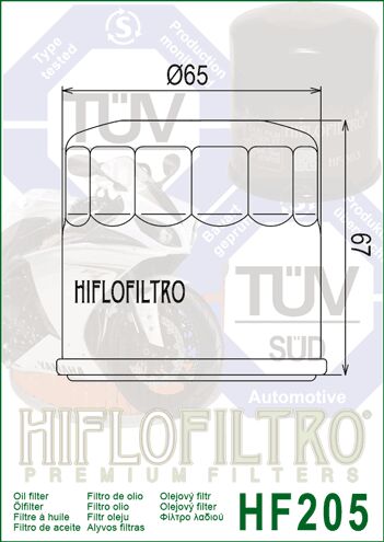 Hiflofiltro Oil Filter - Cartridge