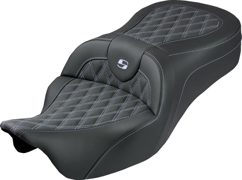 Saddlemen Roadsofa™ King Seat - Black, Silver, 2-Up Seat