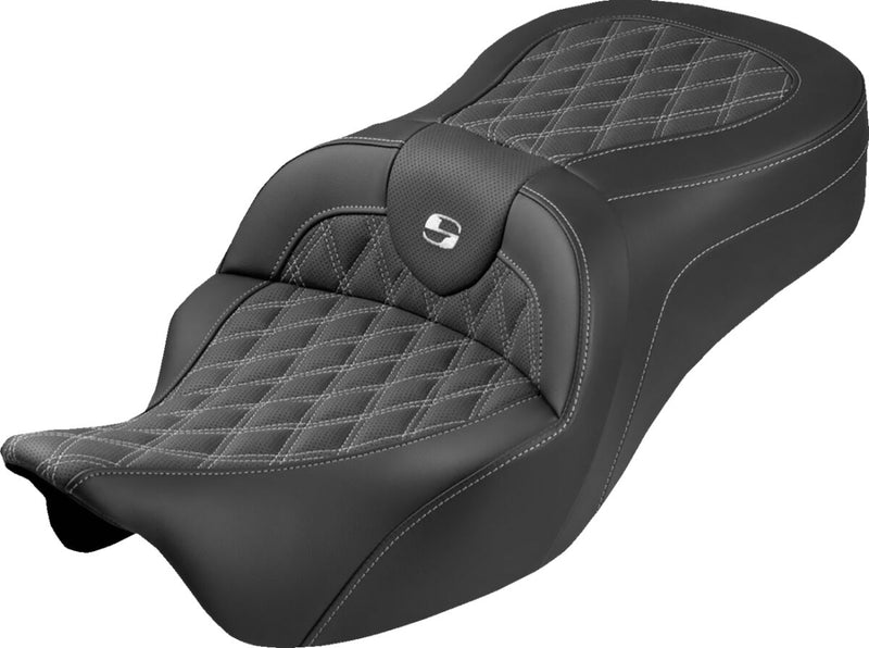 Saddlemen Roadsofa™ King Seat - Black, White, 2-Up Seat