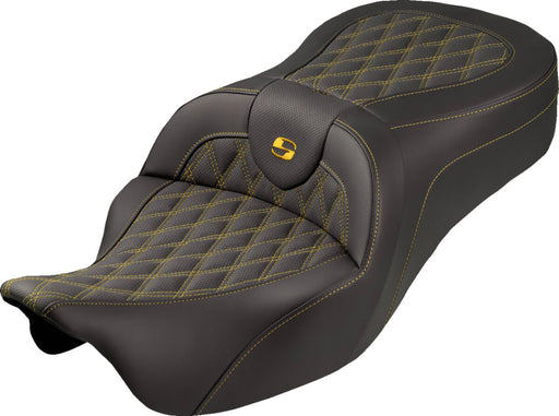 Saddlemen Roadsofa™ King Seat - Black, Gold, 2-Up Seat