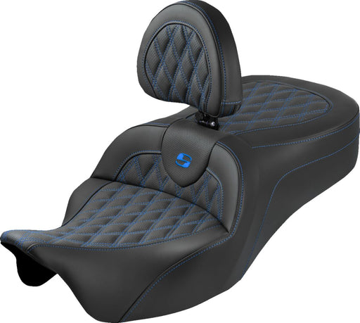 Saddlemen Roadsofa™ King Seat - Black, Blue, 2-Up Seat