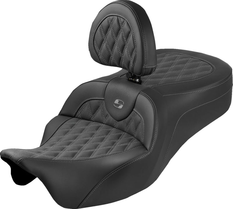 Saddlemen Roadsofa™ King Seat - Black, Grey, 2-Up Seat
