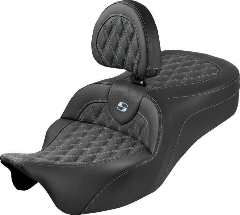 Saddlemen Roadsofa™ King Seat - Black, Silver, 2-Up Seat