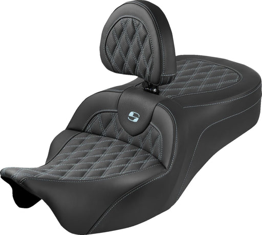 Saddlemen Roadsofa™ King Seat - Black, Silver, 2-Up Seat