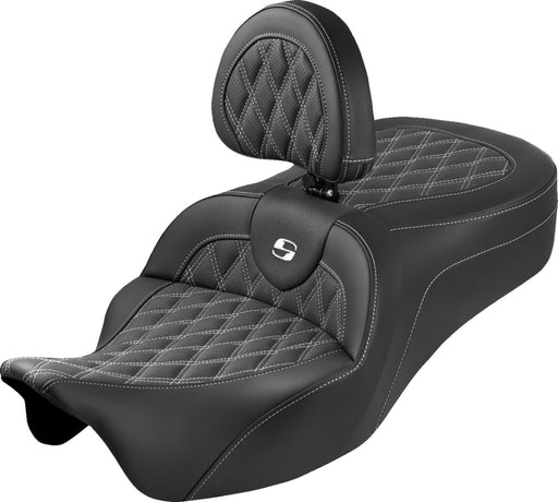 Saddlemen Roadsofa™ King Seat - Black, White, 2-Up Seat