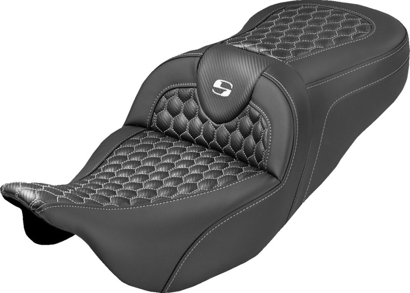 Saddlemen Roadsofa™ Seat - Black, White, 2-Up Seat
