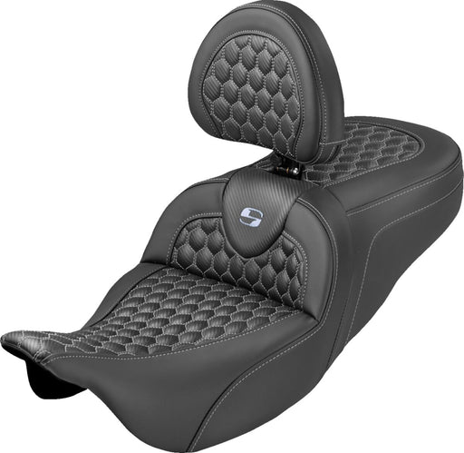 Saddlemen Roadsofa™ Seat - Black, Silver, 2-Up Seat