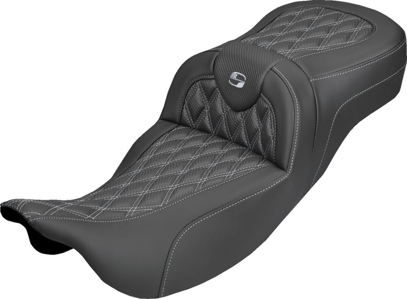 Saddlemen Roadsofa™ Carbon Fibre Seat - Black, Silver, 2-Up Seat