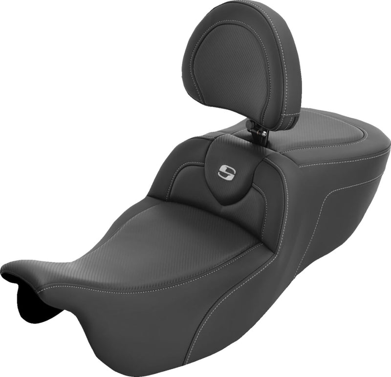 Saddlemen Roadsofa™ Extended Reach Seat - Black, 2-Up Seat