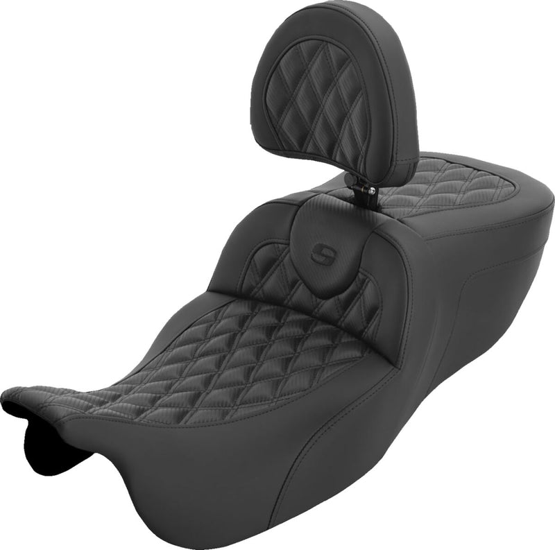 Saddlemen Roadsofa™ Extended Reach Seat - Black, 2-Up Seat