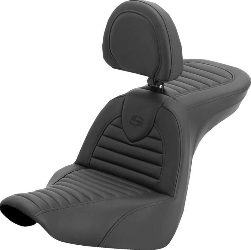 Saddlemen RoadSofa™ Seat - Black, One-Piece