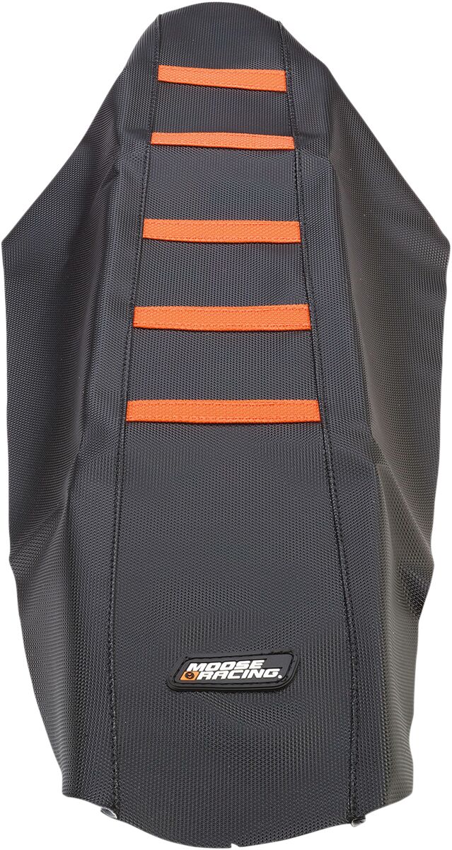 Moose Offroad Hard-parts Ribbed Seat Cover - Black, Orange - KTM12507-336RT