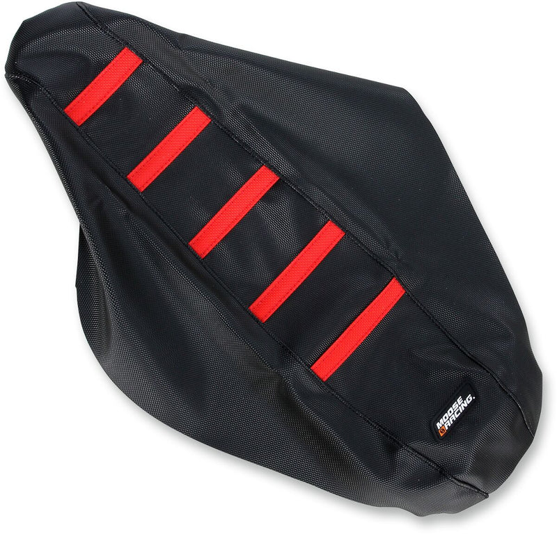 Moose Offroad Hard-parts Ribbed Seat Cover - Black, Red