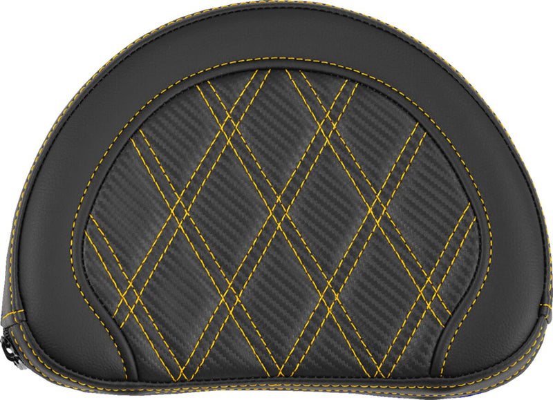 Saddlemen Contoured Sissy Bar Pad - Black,  Gold