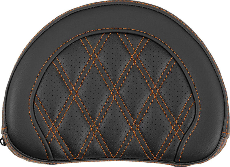 Saddlemen Contoured Sissy Bar Pad - Black,  Orange