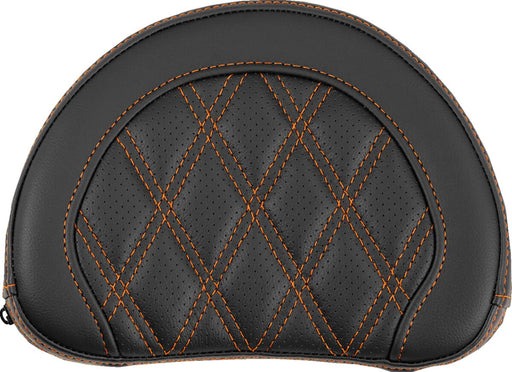 Saddlemen Contoured Sissy Bar Pad - Black,  Orange