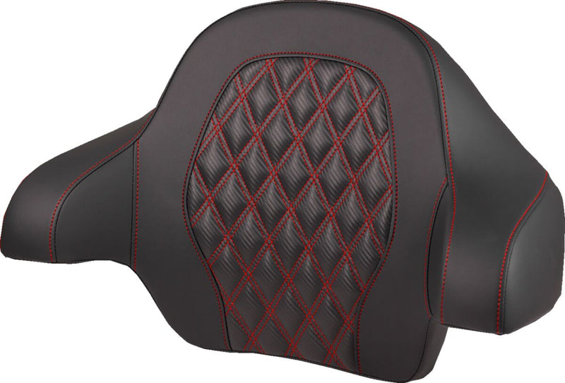 Saddlemen Tour Pak® Backrest Pad - Black, Red, Tour-Pak®