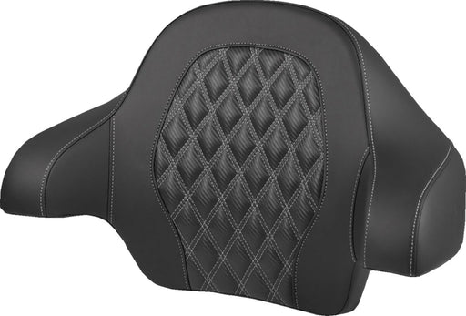 Saddlemen Tour Pak® Backrest Pad - Black, Silver, Tour-Pak®