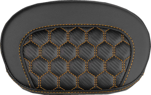 Saddlemen Mini Contour Sissy Bar Pad - Black,  Orange - 061019003