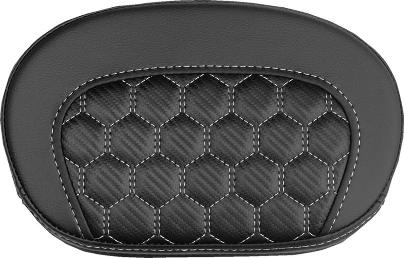 Saddlemen Mini Contour Sissy Bar Pad - Black,  White