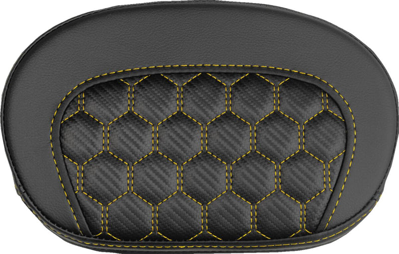 Saddlemen Mini Contour Sissy Bar Pad - Black,  Gold - 061019007