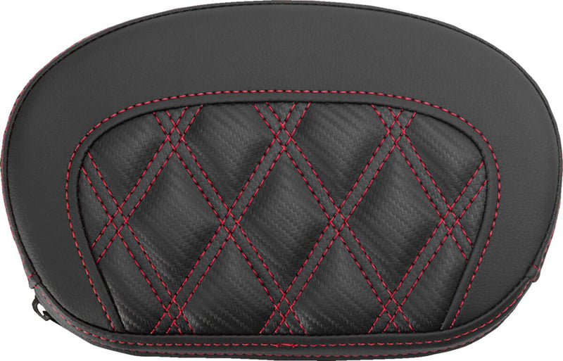 Saddlemen Mini Contour Sissy Bar Pad - Black,  Red - 061020704