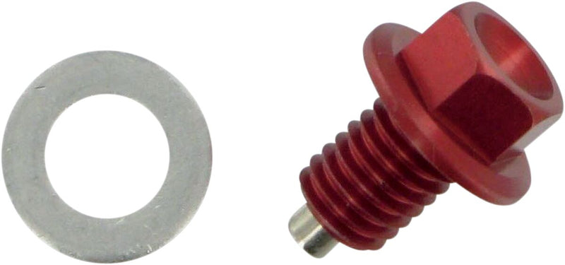Moose Offroad Hard-parts Magnetic Drain Plug - Red - DP110