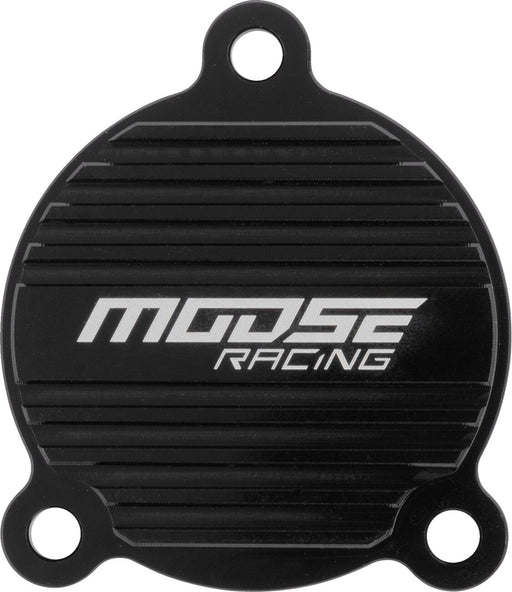 Moose Offroad Hard-parts Machined Oil Filter Cover - Black, Gloss, Machined - T14-5312B