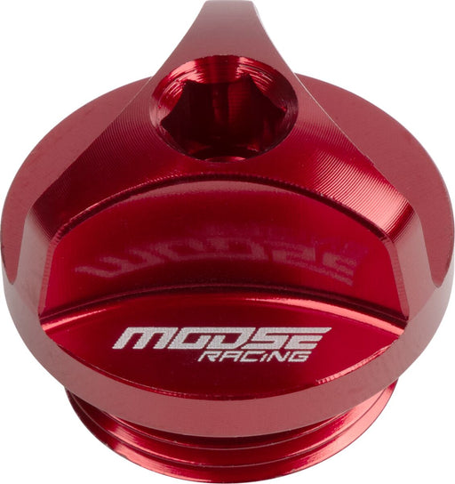 Moose Offroad Hard-parts Oil Cap Kit - Anodised, Red, Oil Filter