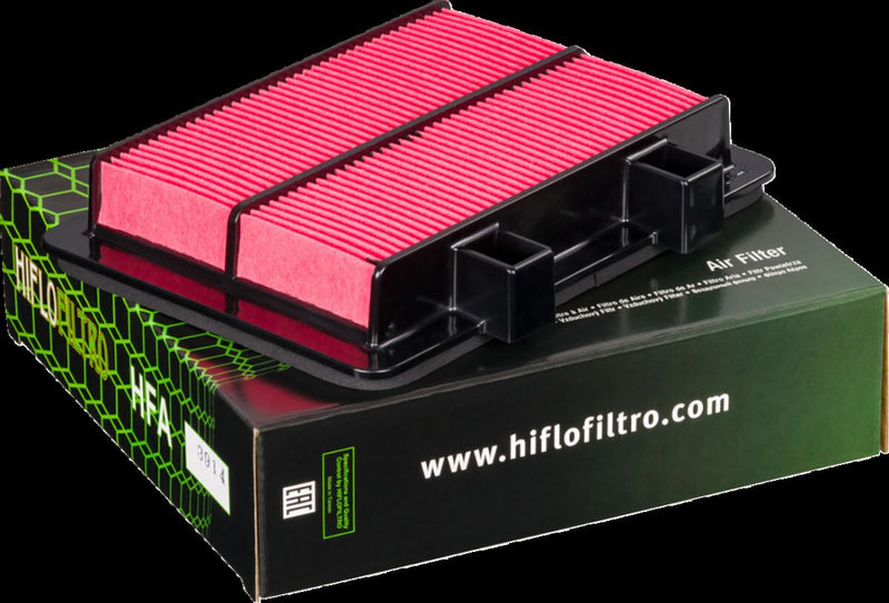 Hiflofiltro OEM Replacement Air Filter - Black, Red - HFA3914