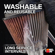 K&N Replacement Air Filter - Black,  Red - TB-4024